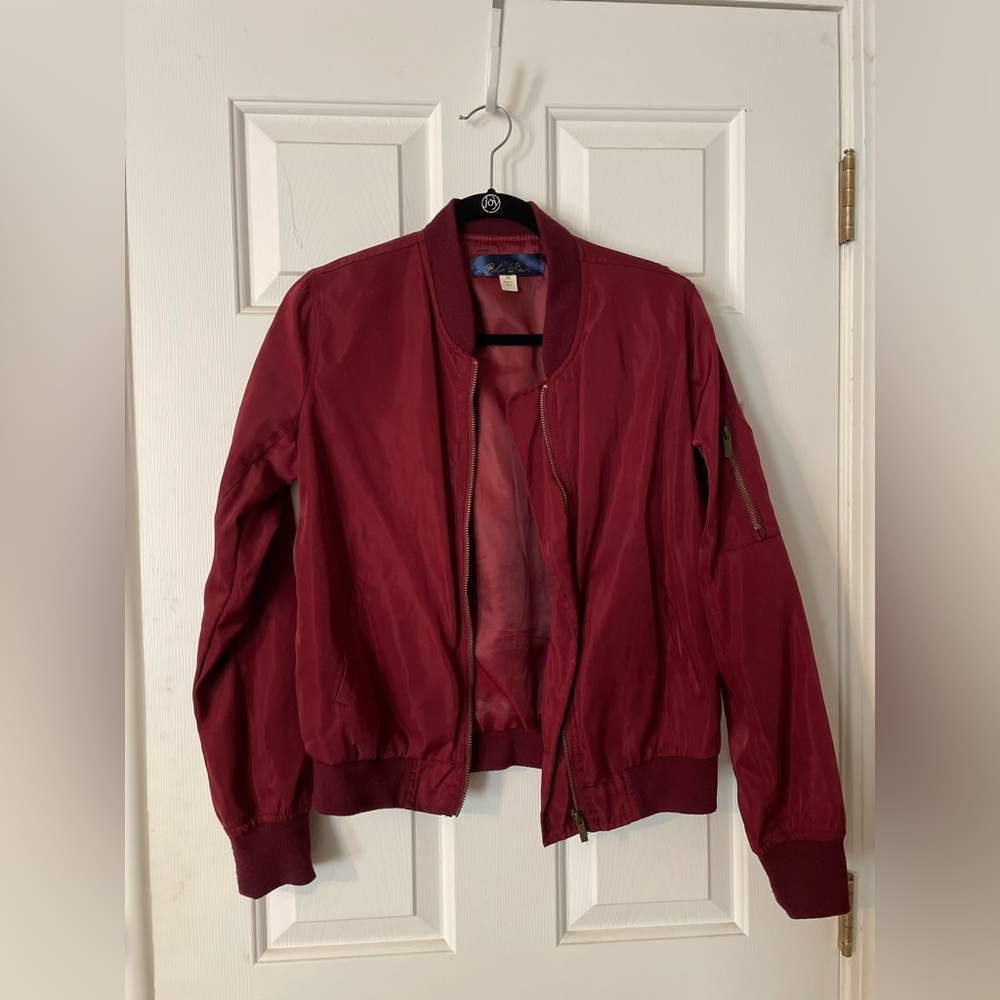 Red bomber jacket